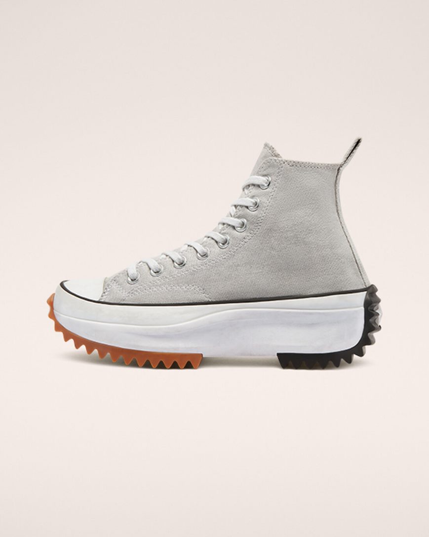 Men's Converse Run Star Hike Smoked Canvas High Top Platform Shoes White | AU E0891S